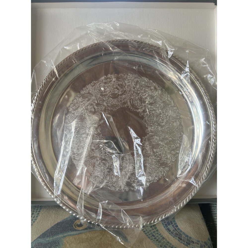 Gorham Heritage Silverplate Platter Tray 12" Round EP YH 362/1 IN BOX